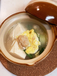 カニと青梗菜と豆腐の中華スープ-レシピのメイン写真