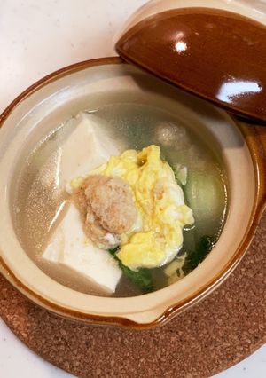 カニと青梗菜と豆腐の中華スープ-レシピのメイン写真