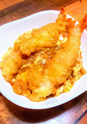 万能丼タレで作る、えび天卵とじ丼-レシピのメイン写真