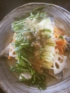 鯖水煮の根菜&水菜てんこ盛り-レシピのメイン写真
