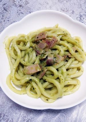 クリームジェノベーゼうどん-レシピのメイン写真