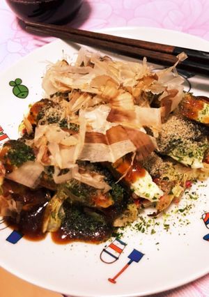 こんがりカリトロ♪オクラで作るお好み焼き-レシピのメイン写真