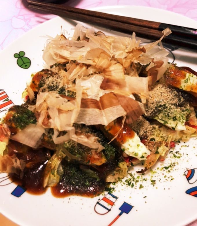 こんがりカリトロ♪オクラで作るお好み焼き-レシピのメイン写真