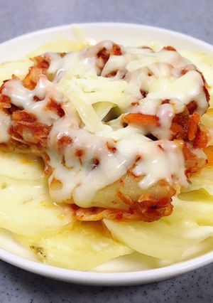簡単おつまみ★ポテトキムチピザ-レシピのメイン写真