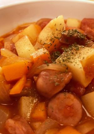 給食の味！野菜たっぷりミネストローネ-レシピのメイン写真