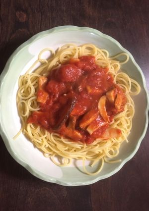 簡単きのこのトマトパスタ-レシピのメイン写真
