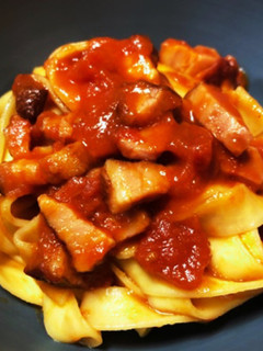 ロールキャベツ残りトマトソースdeパスタ-レシピのメイン写真