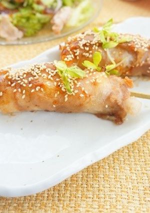 さけるチーズ入り肉巻きおにぎり棒-レシピのメイン写真
