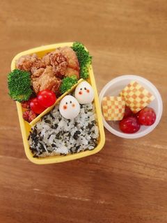 唐揚げ&うずらの卵弁当♪-レシピのメイン写真