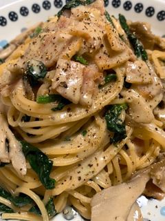 牛乳で☆ベーコンと舞茸のクリームパスタ-レシピのメイン写真