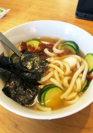 アサリうどん。ウニ醤油タレ-レシピのメイン写真