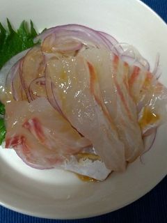 余った鯛の刺身でわさびポン酢☆-レシピのメイン写真