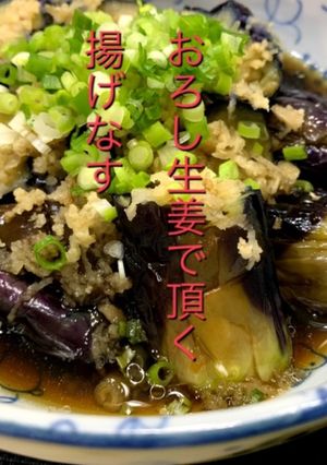 おろし生姜で頂く揚げなす煮浸し-レシピのメイン写真