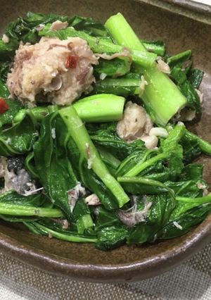 小松菜干してのサバ缶いため-レシピのメイン写真