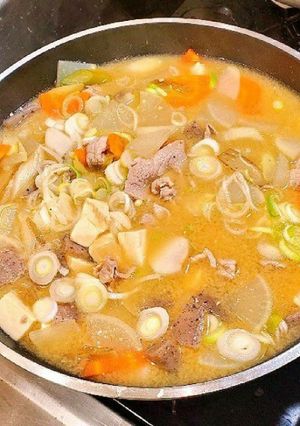 下茹で不要!簡単でめちゃ旨い我が家の豚汁-レシピのメイン写真
