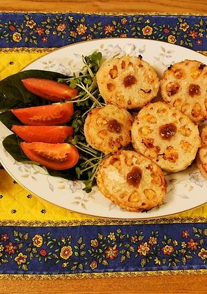 紅葉を愛でながら♥️蓮根の秋色挟み揚げ✨-レシピのメイン写真