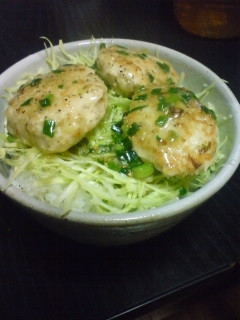 塩つくね丼ヽ(´・ω・`)ノ-レシピのメイン写真