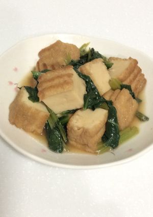 絹揚げと小松菜の煮びたし-レシピのメイン写真