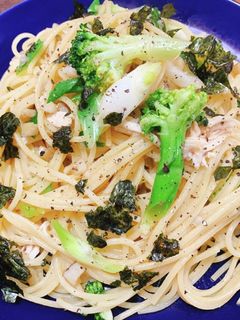 レンコンとササミの和風パスタ-レシピのメイン写真