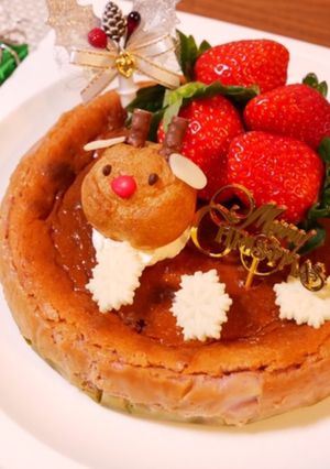 クリスマス★紫芋のベイクドチーズケーキ-レシピのメイン写真