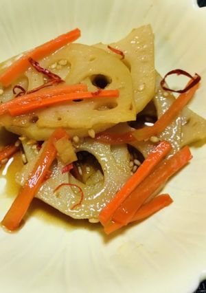 シャキシャキ蓮根の金平-レシピのメイン写真