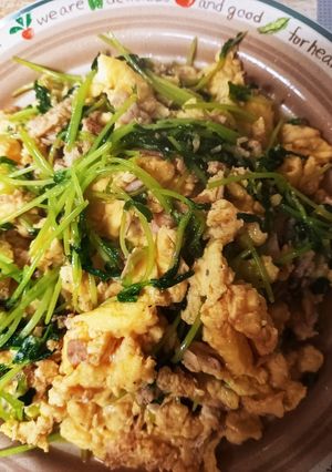 ツナと豆苗の卵炒め-レシピのメイン写真