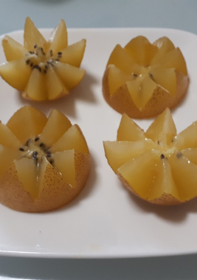 キウィ簡単飾り切り（1つで4つも）-レシピのメイン写真