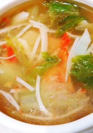 レタス&カニかまの中華スープ-レシピのメイン写真