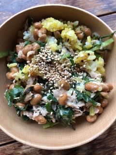 納豆とニラツナのご飯-レシピのメイン写真