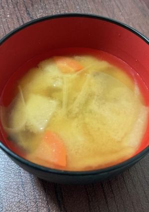 時短で簡単!麺つゆ味噌汁-レシピのメイン写真