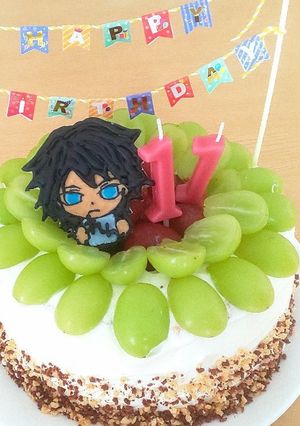 鬼滅の刃 富岡義勇 バースデーケーキ-レシピのメイン写真