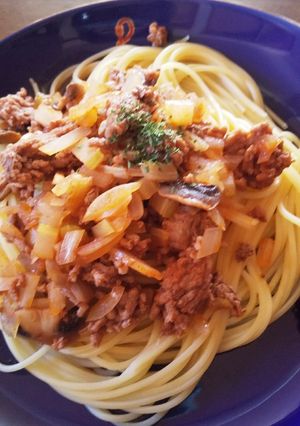 簡単ミートソースパスタ-レシピのメイン写真