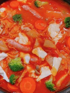 ☆★白菜たっぷり!トマト味噌チーズ鍋☆★-レシピのメイン写真