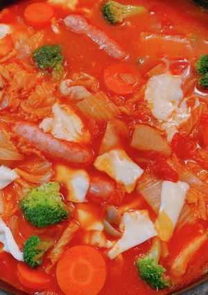 ☆★白菜たっぷり！トマト味噌チーズ鍋☆★-レシピのメイン写真