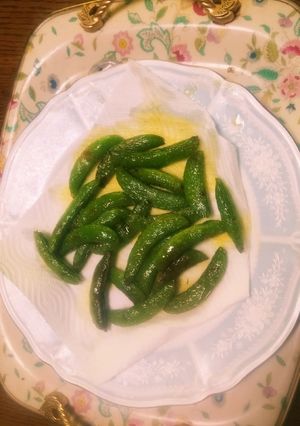 スナップエンドウ豆を素揚げに！-レシピのメイン写真