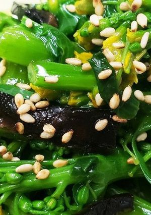 お年寄り絶賛シリーズ☆アスパラ菜塩椎茸☆-レシピのメイン写真