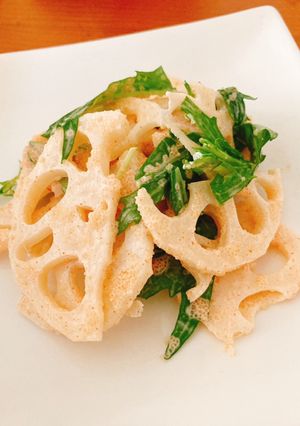 れんこんと水菜の明太サラダ-レシピのメイン写真