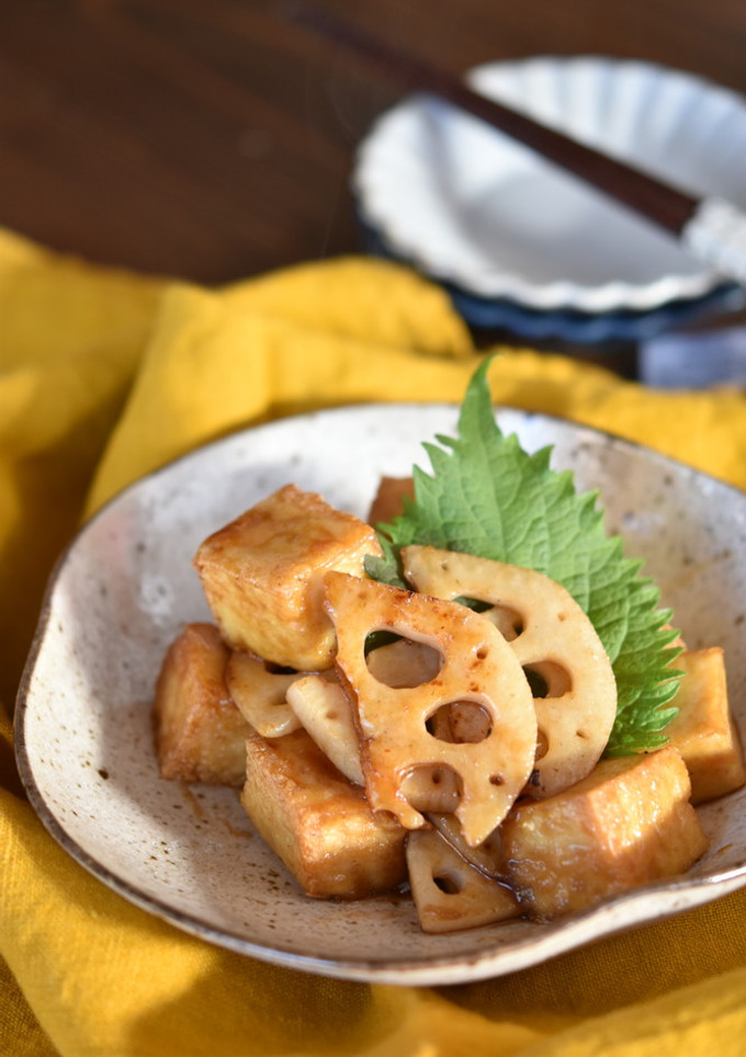 厚揚げ豆腐とれんこんの中華風炒め-レシピのメイン写真
