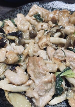 飯美味★豚こまきのこ茄子の味噌炒め-レシピのメイン写真