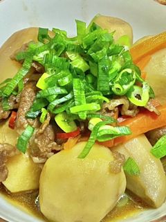 里芋と牛肉のキンピラ風甘辛煮込-レシピのメイン写真