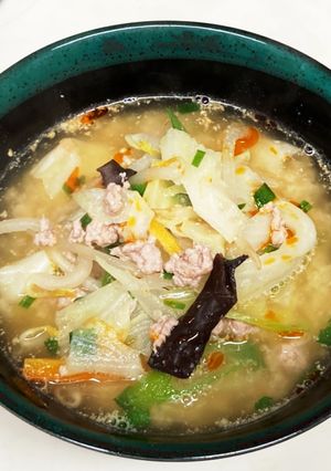 15分シリーズ★野菜たっぷり坦々風スープ-レシピのメイン写真
