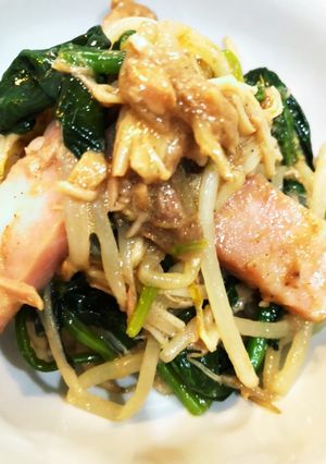 もやしとほうれん草とシーチキンベーコン-レシピのメイン写真