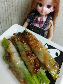 リカちゃん♡アスパラ菜の豚肉巻き-レシピのメイン写真