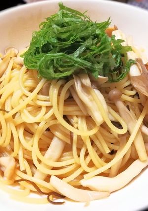 キノコと塩昆布の和風パスタ-レシピのメイン写真