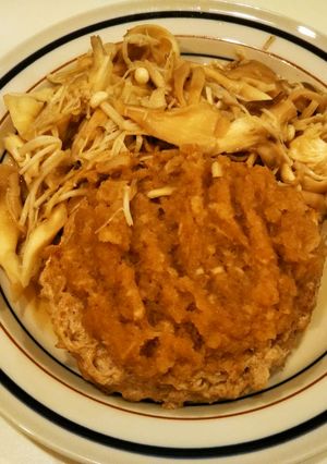 $レンコンバーグ(大根おろしポン酢)$-レシピのメイン写真