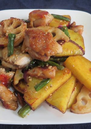 鶏肉と根菜の炒め物-レシピのメイン写真