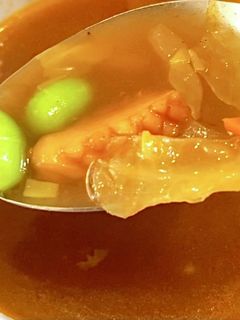 残り物のキャベツカレーのスープ!^_^-レシピのメイン写真