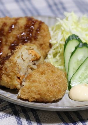 ホタテのミミと卵入りコロッケ-レシピのメイン写真