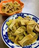 豚バラとじゃがいもとエリンギと舞茸の煮物