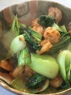 小海老と青梗菜のにんにく炒め 醤油だけ-レシピのメイン写真
